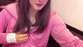 Asian Ladyboy Masturbates in Crossdressing