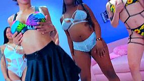 Girls Party With A Boy - Lucky That These Sluts Give Him Blowjobs