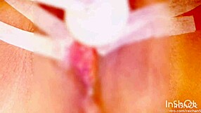 asian japanese girl bound in bondage massages her clit