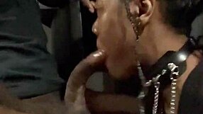 Petite ebony throat training