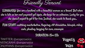 Tenant gives blowjob and rides cock for rent extension