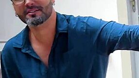 this old cuckold gets humiliated with blowjob.