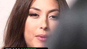 Mike's interview turns dirty! Stepsisters ride cum in seduction!