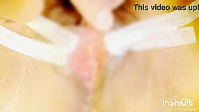 asian japanese girl bound in bondage massages her clit