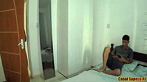 my husband left his shy nephew in my care, and i discovered the young nerd is very good