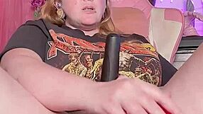 Girl masturbates to huge orgasm