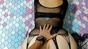 Oh no, my boyfriend left, so I'm getting on all fours for my ex in lingerie again. He's so sexy with that big ass.