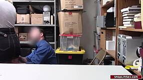 Will This Blonde Teen Shoplifter Submit to the Officer's Hard Discipline?