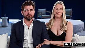 Ženica lačna po BBC blondinka dobi kurca pred možem