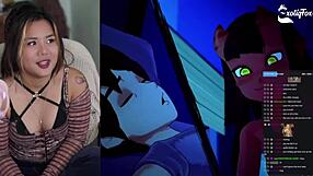 Teen reagerer på succubus mens hun onanerer