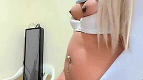 why is this rich trans jerking off her small tits?