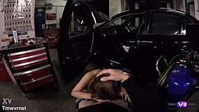 Tera Link, the hot car mechanic, offers blowjob and sex services in the car