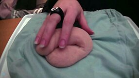 Amateur plays with a soft limp fake toy without audio