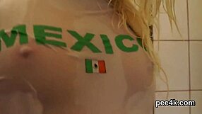 Striking Babe Gets Her Juicy Pussy Full Of Warm Pee And Squirts!