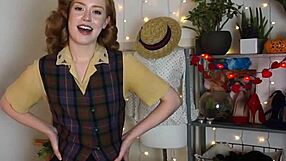 glamorous redhead has intense orgasm with black vibe