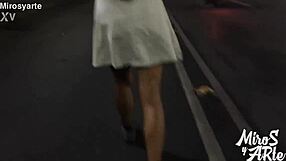 Teen Girl Flashes Small Tits Outdoors on Garibaldi Overpass for Motorists