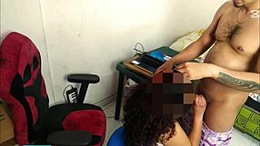 Curly-Haired Brunette Babe with Big Ass Gets Bent Over and Roughly Fucked Bareback by Huge Cock in Her Office