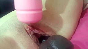 Masturbating Big Pussy With Fat Toy And Massager.