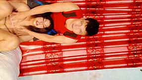 Couple enjoys close-up sex with sucking and fucking