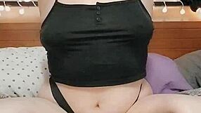 curvy mature housewife ambe36dd teasing her huge natural tits and body in solo softcore video