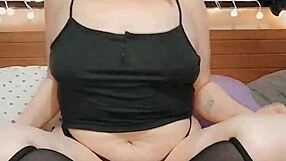 curvy mature housewife ambe36dd teasing her huge natural tits and body in solo softcore video