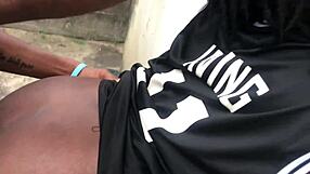 Outdoor sex close to the wellspring with booty barbie