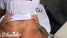 Fucking The Little 18+ Slut In The Bathroom Until He Cums Inside Her Big Pussy!