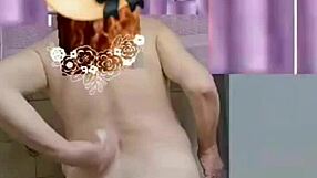 crossdressing transsexual shows ass and cock