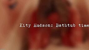 Kity Hudson Enjoys Bath Tub Time With Her Curvy Ass And Trimmed Pussy