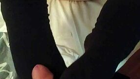 Does foot fetish with socks turn you on while stroking cock?