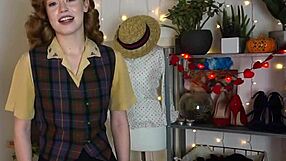 glamorous redhead has intense orgasm with black vibe