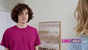 stepsis bares pussy and rides rough with underwear on