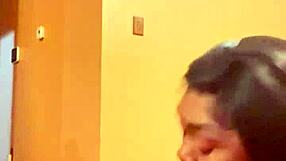 Hot ebony gets creamy cum on big ass!