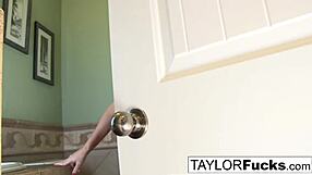 i'm taylor vixen looking extra hot in black stockings while masturbating