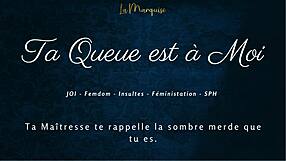 she tells you your cock is hers in french joi femdom dirty talk for orgasm