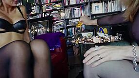 Nina Hartley Penelope Stone And Gigi Allens Get Down In The Bookshop