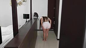 Yoga Teacher Gets Her Tight Pussy Stretched