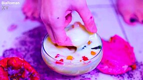 Bia Roman Gets Her Sexy Feet All Messy