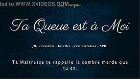 she tells you your cock is hers in french joi femdom dirty talk for orgasm