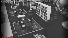 wife cheats with stranger in library cam