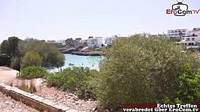 Hot german milf gets fucked outdoors with natural tits