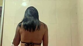 she came to deliver the food and stayed here, crossdressing fun