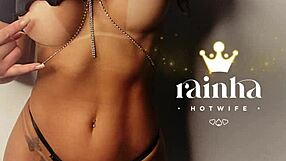 Brazilian Hotwife Masturbates Solo for Husband to Watch