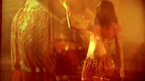 Lovely Brunette Dances Gracefully While Undressing