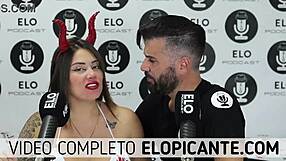 i feel so turned on as elo podcast rubs ice over sara blonde's perky tits in this intimate moment