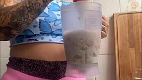 woman goes crazy flashing her big swollen pussy exhibition