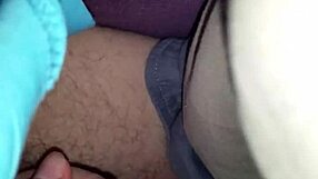 wife gives a handjob leading to a cumshot