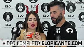 i feel so turned on as elo podcast rubs ice over sara blonde's perky tits in this intimate moment