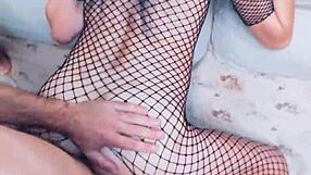 Wife in stockings gets fucked rough and hard