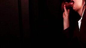 Student sucks cock at gloryhole first time